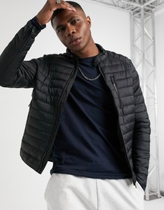 Черный пуховик Bershka