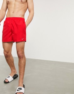 Красные шорты длиной 5 дюймов Nike Swimming Volley-Красный