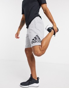 Серые шорты с логотипом adidas Training-Серый