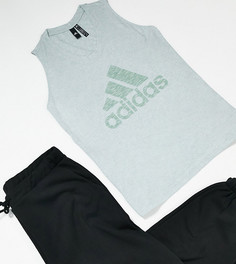 Зеленая майка с логотипом adidas Training Рlus-Зеленый