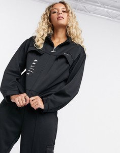 Черная спортивная куртка с логотипом-галочкой Nike-Черный