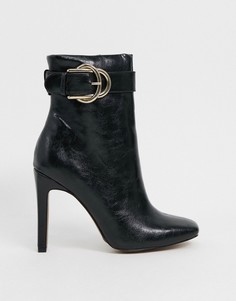 Черные ботильоны с пряжками ASOS DESIGN-Черный