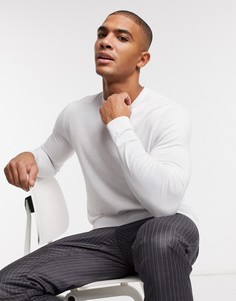Белый хлопковый джемпер ASOS DESIGN