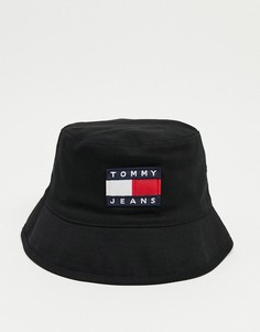 Двусторонняя панама (черная/с принтом) Tommy Jeans-Черный