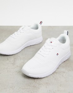 Белые трикотажные кроссовки с логотипом Tommy Hilfiger-Белый