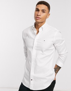 Рубашка с воротником на пуговицах и длинными рукавами Tommy hilfiger-Белый