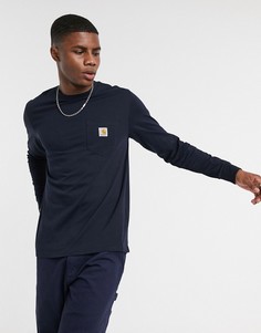 Темно-синий лонгслив с карманом Carhartt WIP