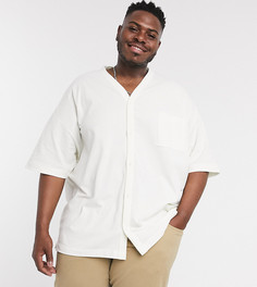 Светлая oversized-рубашка ASOS DESIGN Plus-Белый