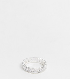 Серебристое кольцо с фианитами ASOS DESIGN Curve-Серебряный