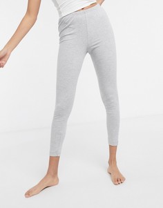 Пижамные леггинсы серого меланжевого цвета от комплекта ASOS DESIGN-Серый