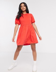 Красное свободное платье мини ASOS DESIGN-Красный