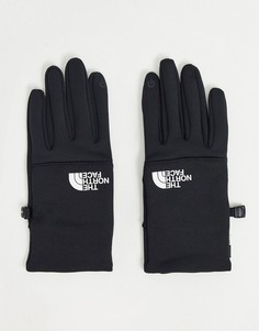 Черные перчатки с белым логотипом The North Face Etip-Черный