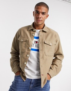 Бежевая рубашка навыпуск с 2 карманами Tommy Hilfiger-Бежевый