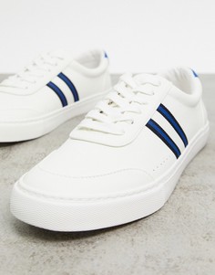 Белые кроссовки с полосками по бокам ASOS DESIGN-Белый