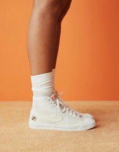 Белые кроссовки Nike Blazer Mid 77-Белый