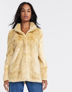Пальто из искусственного меха Vero Moda-Светло-коричневый