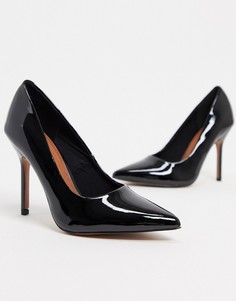 Черные туфли-лодочки на высоком каблуке с острым носком ASOS DESIGN-Черный