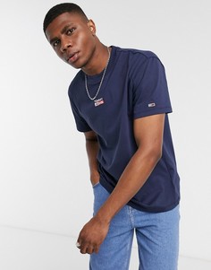 Темно-синяя футболка с маленьким логотипом Tommy Jeans-Темно-синий