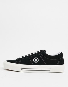 Черные замшевые кеды Vans Sid DX-Белый