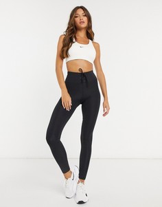 Леггинсы с завышенной талией и шнуровкой ASOS 4505-Черный