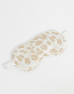 Атласная маска для сна с леопардовым принтом Kitsch-Бесцветный