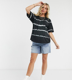 Футболка в стиле oversized с принтом тай-дай ASOS DESIGN Maternity-Черный
