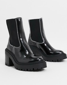 Черные ботинки челси на массивной подошве ASOS DESIGN-Черный