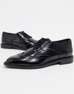 Черные туфли на плоской подошве ASOS DESIGN-Черный