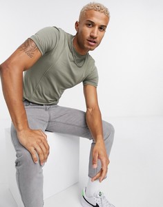 Обтягивающая футболка ASOS DESIGN-Зеленый