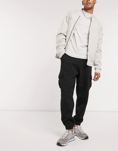 Черные oversized-джоггеры с карманами карго ASOS DESIGN-Черный