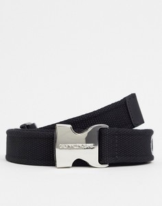 Черный ремень с логотипом Calvin Klein Jeans