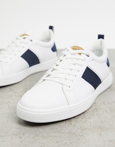 Белые кроссовки с полосами по бокам ALDO-Белый