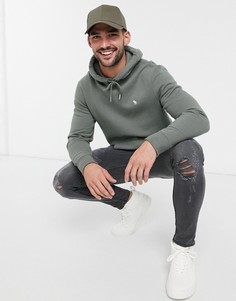Худи зеленого цвета с логотипом Abercrombie & Fitch-Зеленый