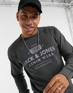 Черный свитшот с логотипом Jack & Jones