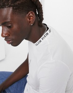 Белая футболка с логотипом Calvin Klein Jeans-Белый