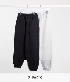Набор из 2 джоггеров oversized ASOS DESIGN-Серый