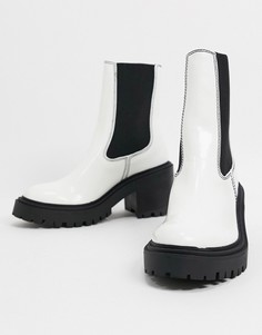 Белые ботинки челси ASOS DESIGN-Белый