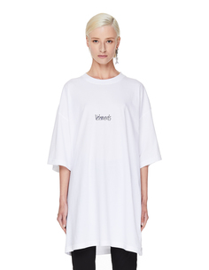 Белая футболка с принтом Vetements