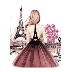 ВанГогВоМне Картина по номерам "Девушка в Париже", 40х50 см (ZX 22078)