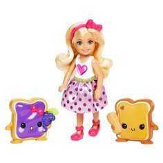 Кукла Barbie Челси и сладости, в розовой юбке, FDJ10