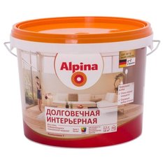 Краска Alpina Долговечная интерьерная моющаяся полуматовая 2.5 л 1 (A/BW)