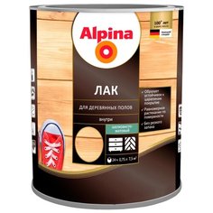Лак Alpina для деревянных полов шелковисто-матовый алкидно-уретановый прозрачный 0.75 л