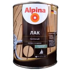 Лак яхтный Alpina палубный шелковисто-матовый алкидно-уретановый прозрачный 0.75 л