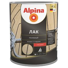 Лак яхтный Alpina палубный глянцевый алкидно-уретановый прозрачный 0.75 л