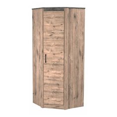 Шкаф для спальни СБК Денвер угловой, (ШхГхВ): 87.9х87.9х219.4 см, дуб веллингтон