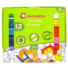 Пластилин BARAMBA Натуральный 12 цветов по 25 г (B30012)