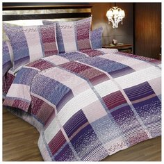 Постельное белье семейное Letto B160, бязь, 70 х 70 см полосы