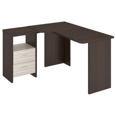 Письменный стол угловой Мэрдэс Домино Lite СКЛ-Угл, 120х130 см, угол: слева, цвет: венге/карамель Merdes