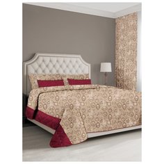 Покрывало Naturel Винтаж 240 x 240 см, бежевый/бордовый