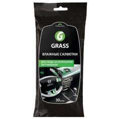 GraSS Влажные салфетки для ухода за салоном автомобиля IT-0311, 30 шт. белый